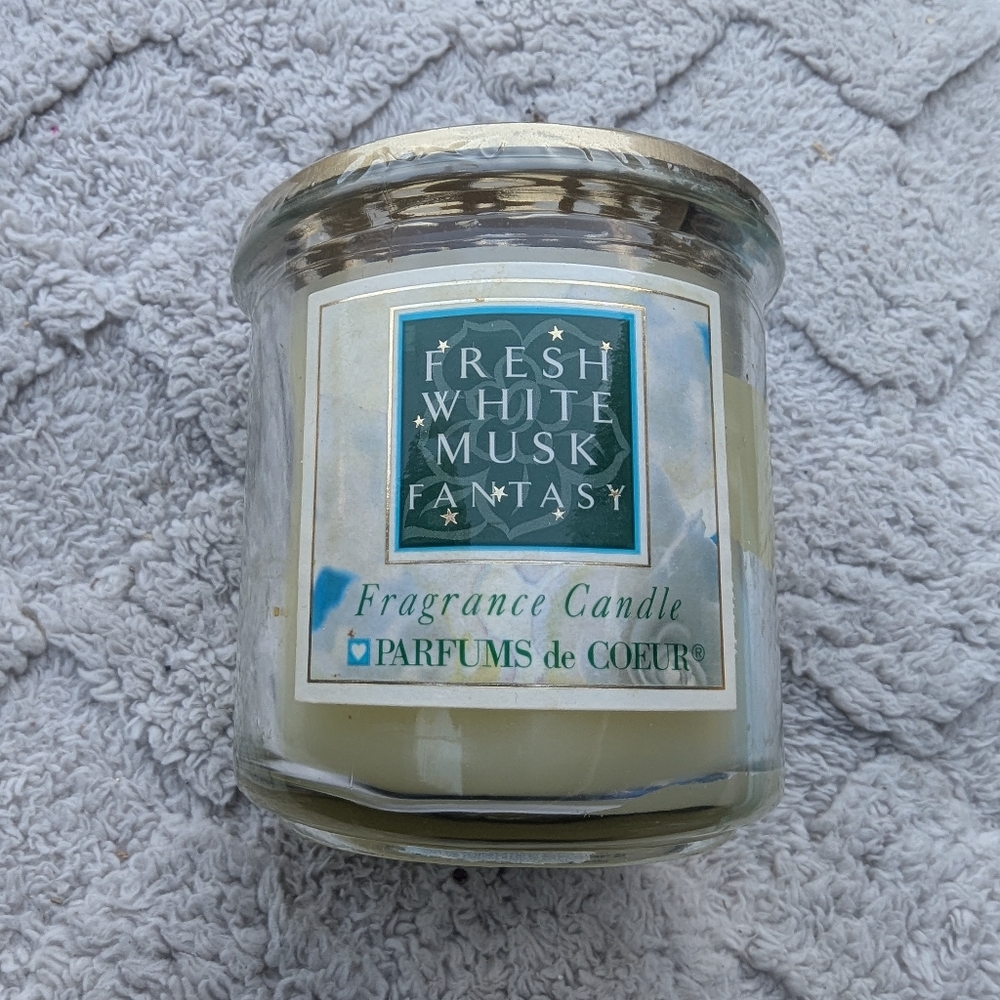 New Sealed Rare Vintage Fantasy Fresh White Musk Candle 90's